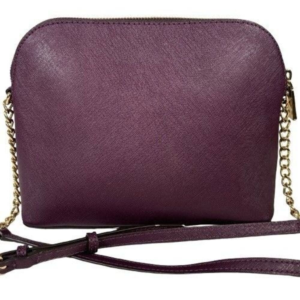 New Michael Kors Purple Cindy Womens Dome Crossbody Shoulder Bag Purse MSRP $198 - Picture 6 of 16